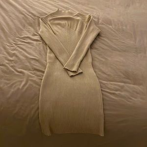 Size small, unknown brand, tan fitting dress